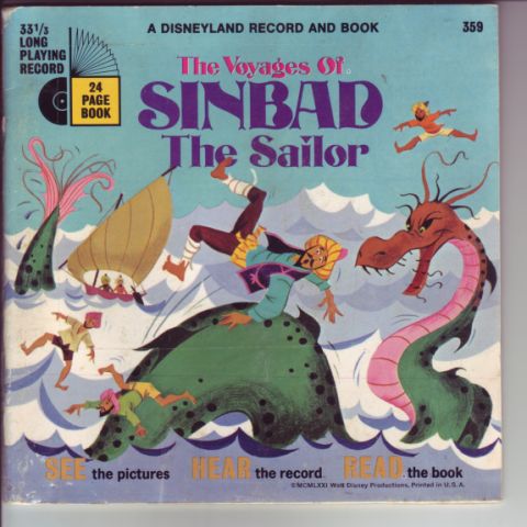 (image for) Disney - The Voyages of Sinbad the Sailor, Record and Book.